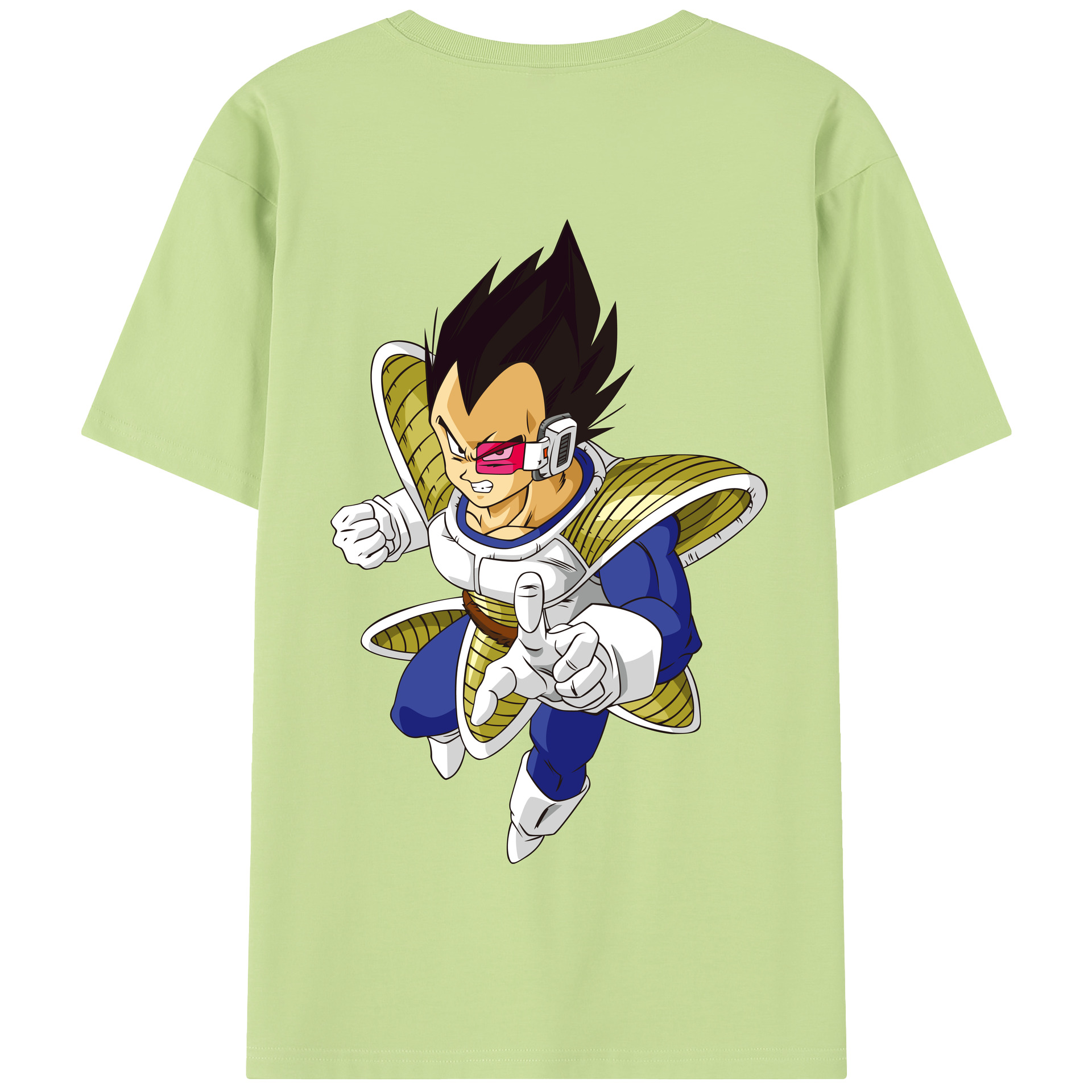 （画像用） ドラゴンボール ベジータ四世（Bejīta Yonsei）DRAGON BALL Vegeta IV 綿100％半袖Tシャツ（背面プリント）